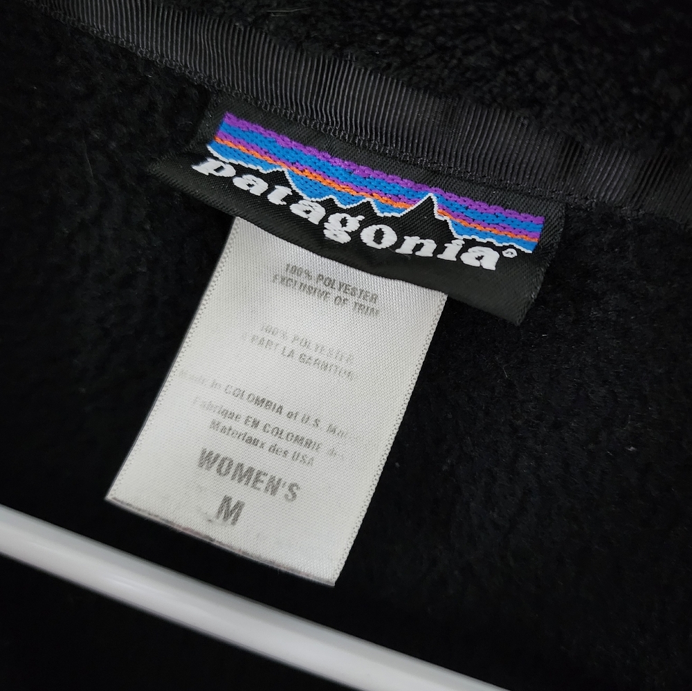 Patagonia Snap-T Black Fleece Jacket Pullover Women's Medium Outdoors Hiking - Picture 6 of 7